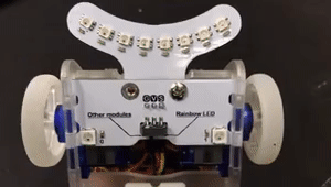 RGB LED duhový nárazník pro robota Ring:bit V2 - šroubky