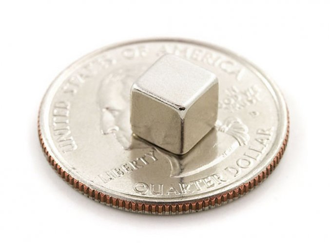 Neodymový magnet kostka 6,35 mm