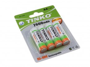 Nabíjecí baterie AA NiMh 2600mAh TINKO - 4ks