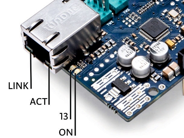Arduino Ethernet Shield 2 bez PoE indikace