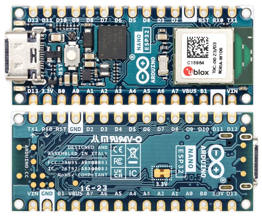 Arduino Nano ESP32 ABX00092 PCB detail