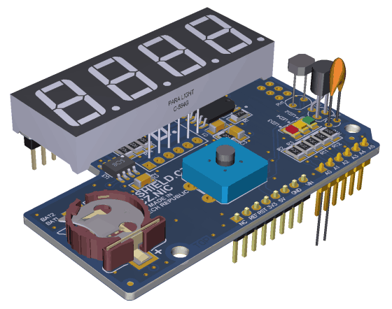 EduShield - IoT výukový Shield pro Arduino 3D model
