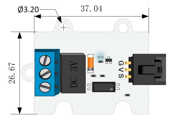 3V Relé modul pro micro:bit rozměry