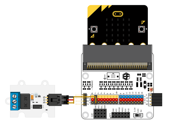 3V Relé modul pro micro:bit zapojení