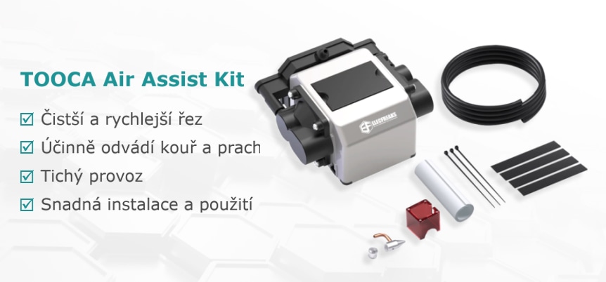 Air Assist Kit pro TOOCA L1 Laser vlastnosti