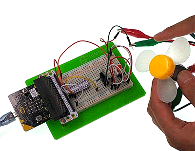BBC micro:bit Starter Kit - microbit projekt s ventilátorem