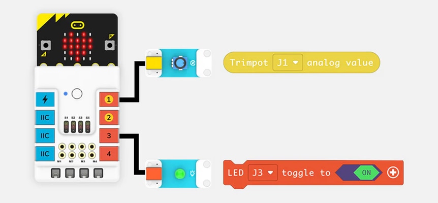 NEZHA rozšiřující modul pro microbit kompatibilní s LEGO® zapojení