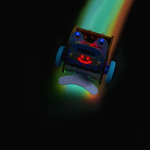 Pico:ed Ring:bit V2 - výukový robot pro děti - duhový nárazník