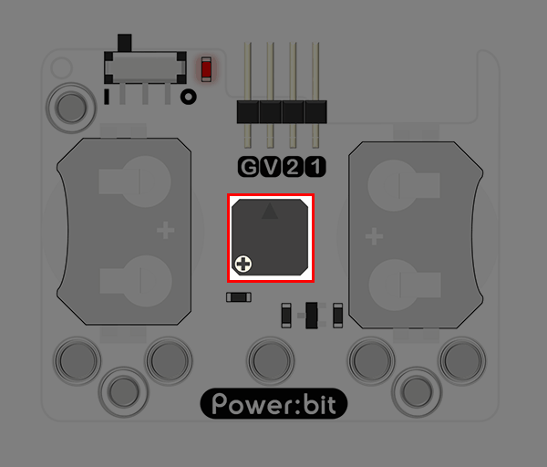 Power:bit pro micro:bit - "nositelný" napájecí modul bzučák