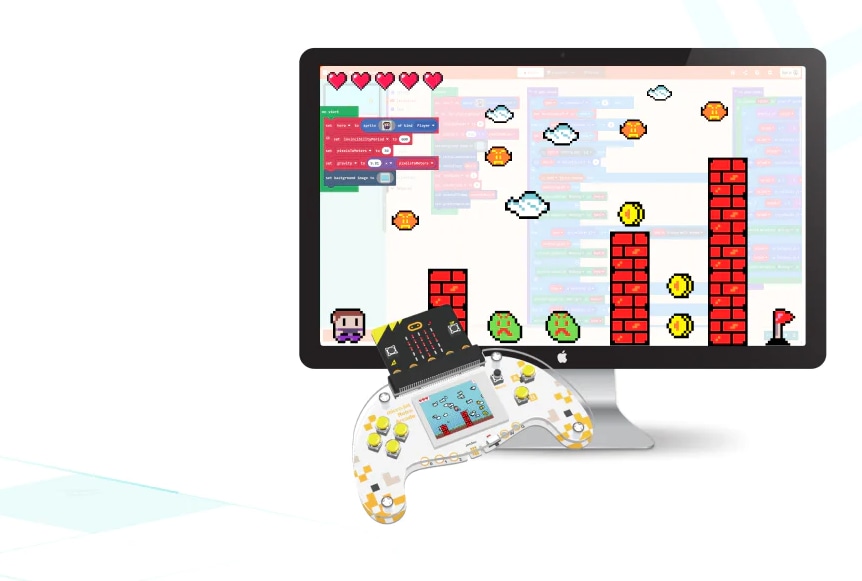 Microbit Retro Arcade Gamepad herní konzole grafické programování