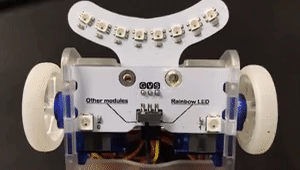 RGB LED duhový nárazník pro robota Ring:bit V2 - šroubek