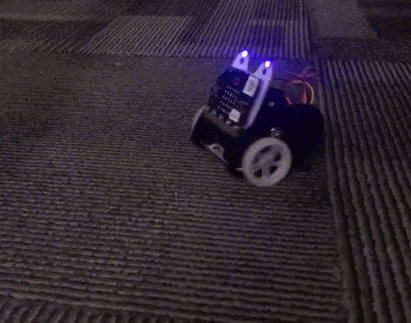 Ring:bit V2 - Micro:bit výukový robot pro děti - příklad robota co sleduje světlo