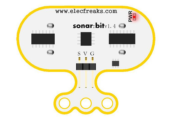 Sonar:bit pro micro:bit - ultrazvukový měřič vzdálenosti 3V/5V uživatelské rozhraní
