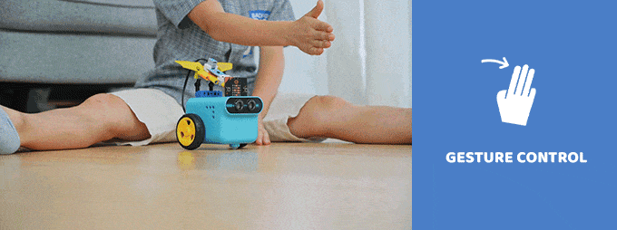 TPBot - programovatelný jezdící robůtek pro děti (bez micro:bit) snímač gest