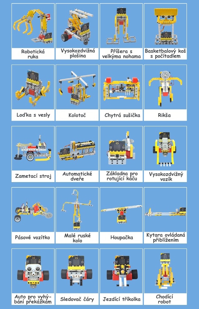 Wonder Building Kit - stavebnice robotů s Wukong 32v1 pro LEGO® (bez micro:bit) projekty