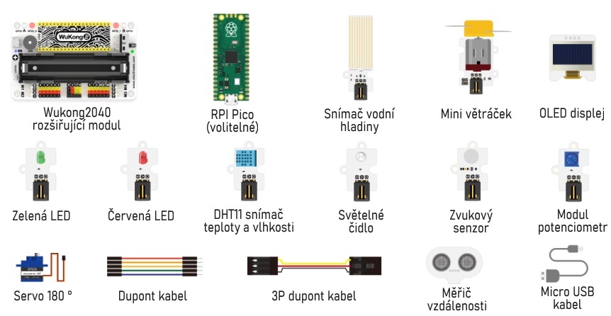 Microcontrolador Raspberry Pi Inventor Wukong2040 Inventor's Kit pro Raspberry Pi Pico - HWKITCHEN