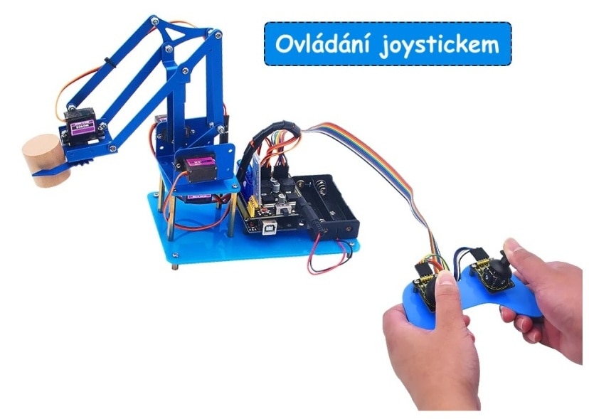 4-DOF robotická ruka pro Arduino, Bluetooth, PS2 + DIY joystick