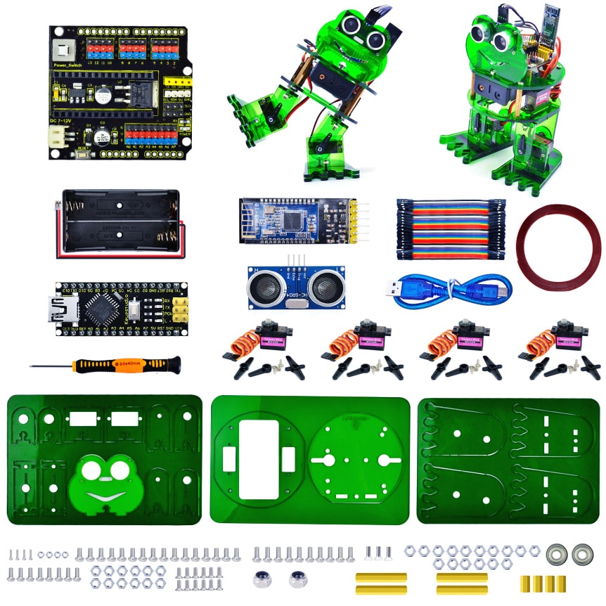 Keyestudio DIY robotický chodící žabák kompatibilní s Otto DIY součásti
