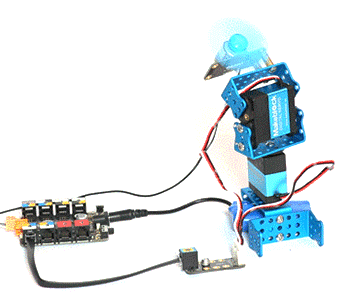 Robot Servo Pack - příklad použití otočný ventilátor