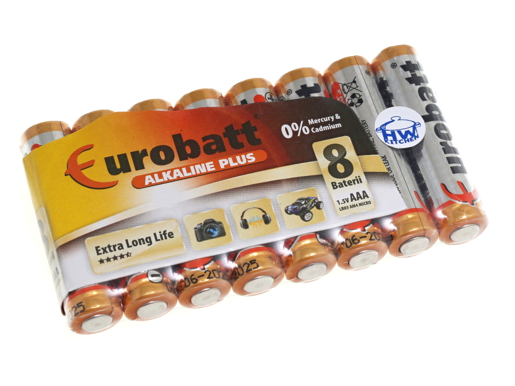 HWKITCHEN Eurobatt tužková baterie AAA (LR03) alkalická - 8ks HW437