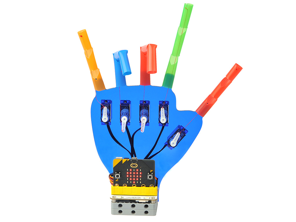 ElecFreaks Bionická ruka z brček - stavebnice pro microbit